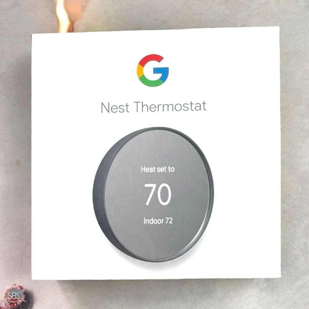 Google Nest G4CVZ Programmable Wi-Fi Thermostat Color Charcoal NEW Sealed